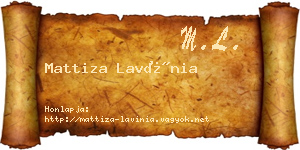 Mattiza Lavínia névjegykártya